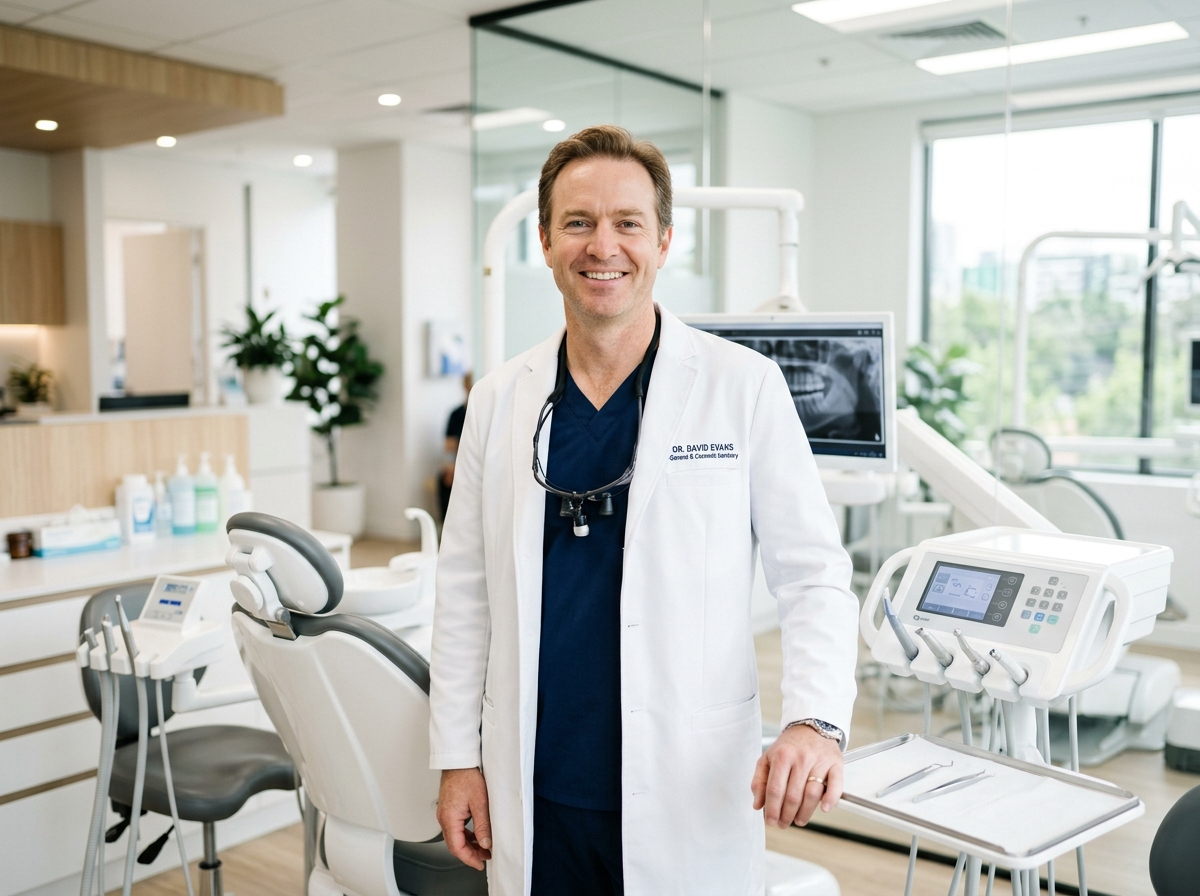 Smiling Doctor Dentist in Tanvi Dental Clinic